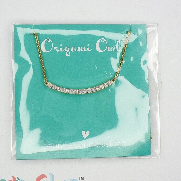 *Origami Owl* Gold & Rhinestone Necklace - NEW! - FAST SHIP! - Picture 1 of 1
